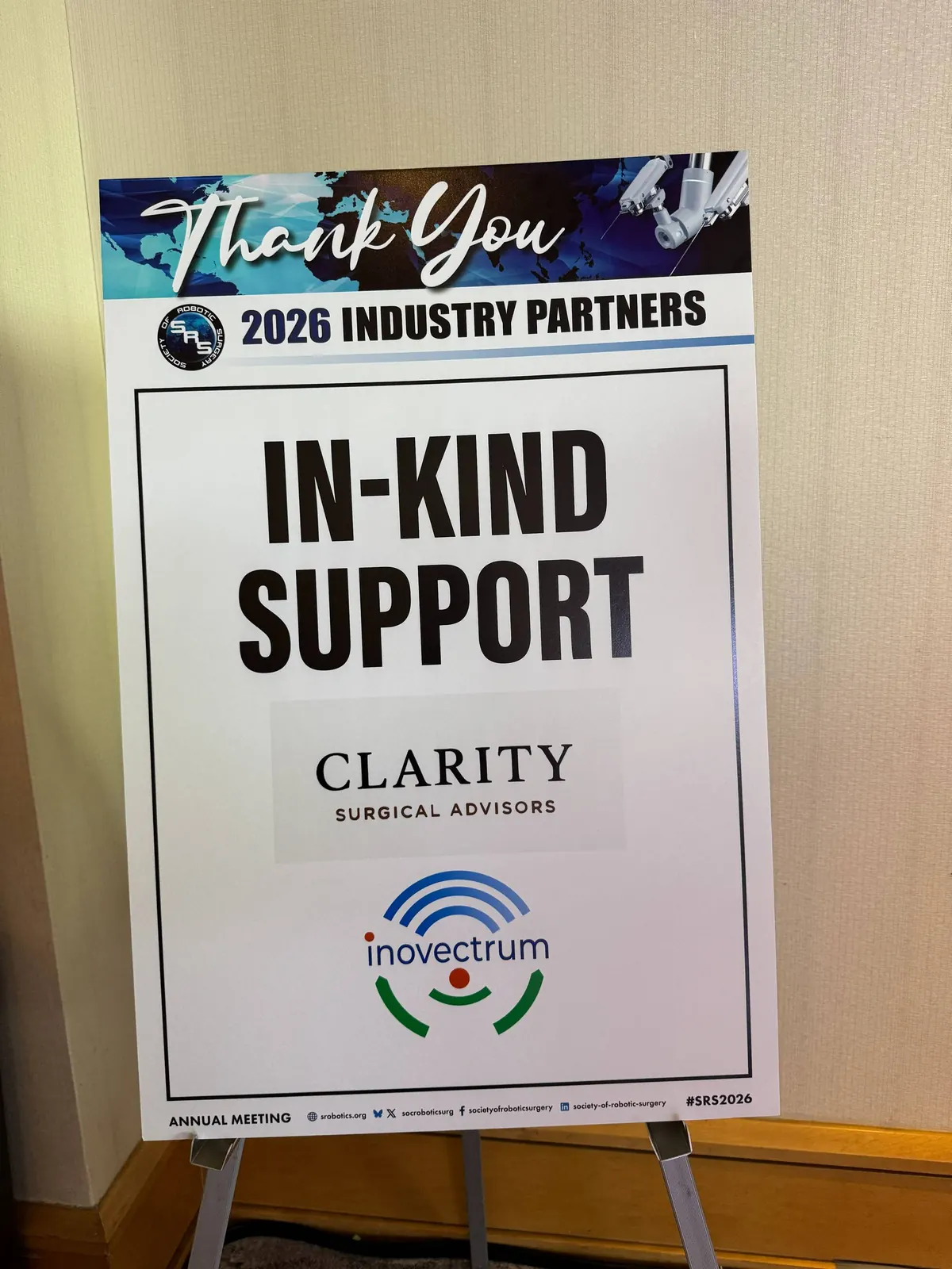 SRS 2026 industry partners sign recognizing Inovectrum for in-kind support